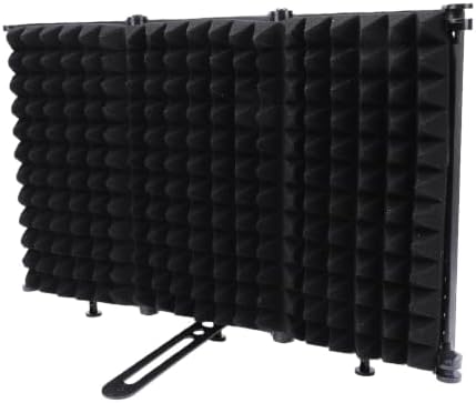 Foldable Soundproof Vocal Booth 3 Panel Desktop Isolation Booth for Podcast Studio Recording (3 panel)