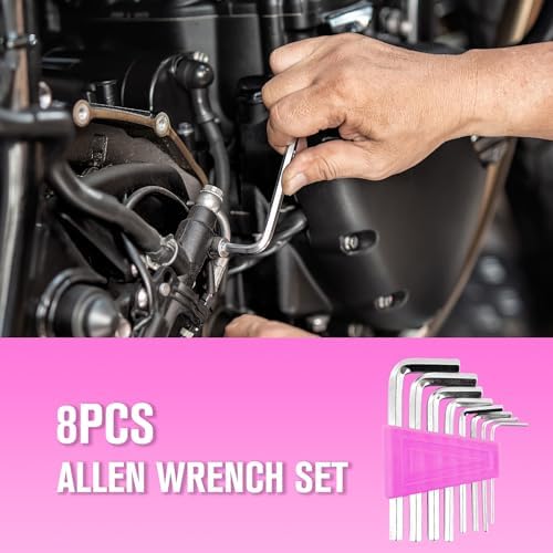 Pink Tool Set for Women,206-Piece Home Tool Kit for Women Girls Ladies,Basic Household Toolkits for New Apartment Garage Office College Dorm & DIY Projects