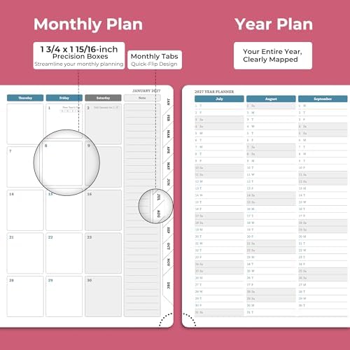 Planner 2026-2027 Daily Daily Weekly and Monthly,11.5"x8.5"