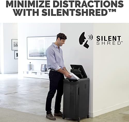 Fellowes AutoMax 350C Cross-Cut Commercial Office Auto Feed 2-in-1 Paper Shredder with 350 Sheet Capacity, Black (4694001)