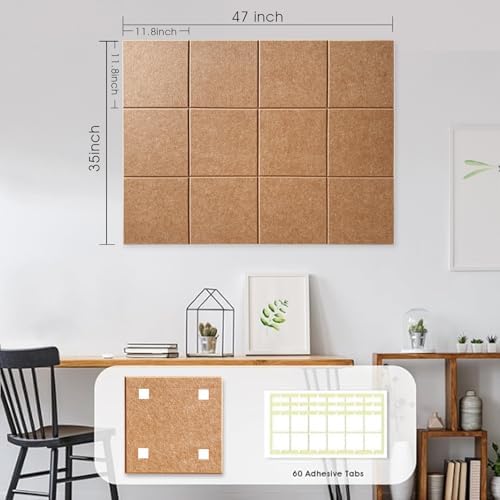 48" x 36" Large Felt Bulletin Board 1/2" Thick, Burnt Orange