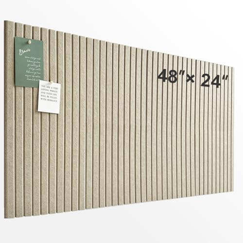 Large Felt Bulletin Board 48" x 24", Tan