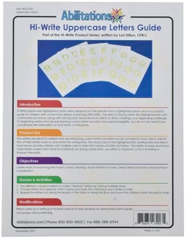 Abilitations - 27341 Integrations Hi Write Upper Case Alphabet Paper - 104 Page Pack