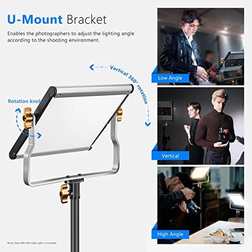 NEEWER Dimmable Bi Color LED with U Bracket Professional Video Light