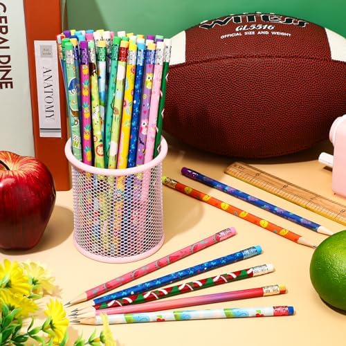 Sabary 300 Pcs Assorted Wood Pencil Bulk 50 Styles Colorful #2 HB Pencils
