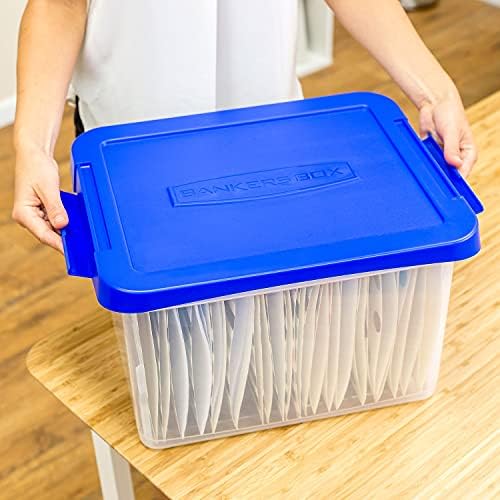 Fellowes Heavy Duty, Water Proof, Durable, Reinforced Corner, Comfortable Handle, Built-in Rail, Portable File Box (FEL0086201)