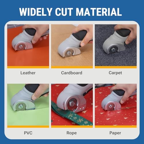 VLOXO Cordless Electric Scissors 4.2V Cardboard Cutter with Safety Lock