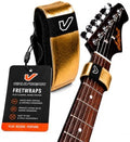 Gruv Gear Fret Wrap & Guitar Mute, Fretwrap for Acoustic, Electric & Bass | String Dampener Recording, Tapping & Practice Accessory (1 Pack, Small Gold, Fits 4 String Bass, 6 String Guitar)