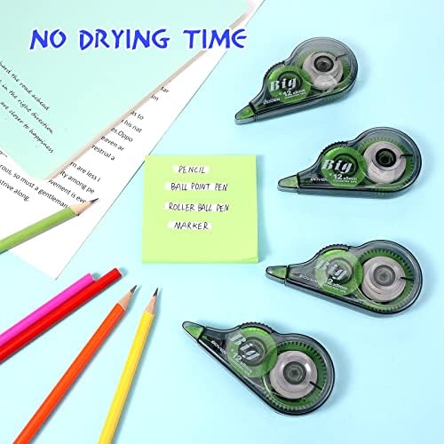 Yexiya 36 Pieces Correction Tapes Original Correction Wide Eraser Applicator Easy to Use Applicator Translucent Tapes Shows for Office Note Journal Scrapbooking, 0.2 Inch x 39.4 Feet