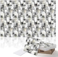 PINWELIFE® Acoustic Art Tiles – 8-Pack 12"x16" Sound Absorbing Panels, Seamless Wallpaper-Style Decorative Acoustic Wall Art, Echo Reduction for Home Studio/Office, Nano Tape Included