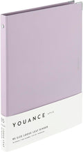 Maruman YOUANCE 26-Ring Binder, Holds 70 Sheets, B5 7.17"x10.12", Purple | Durable Vinyl Cover, Storage Pocket, Includes 10 3mm Graph Paper Sheets & Clear Sheet Protector, Made in Japan