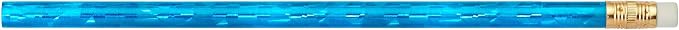 Pencil Guy Blank Glitz Round Pencils Blue