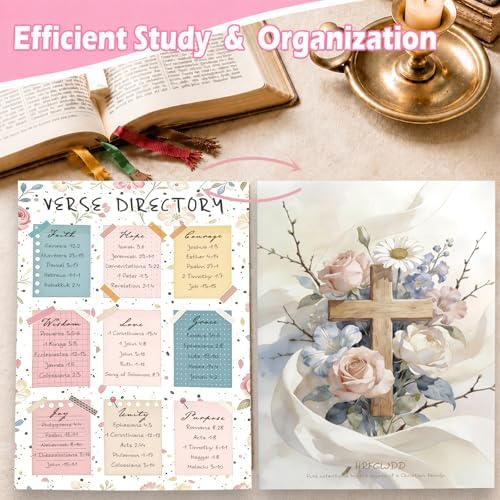 HRFGWDD 43-Piece Bible Study Supplies, Bible Journaling Kit with Pens