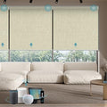 SmartWings Motorized Smart Roller Shades, 100% Blackout Bouvar Cream
