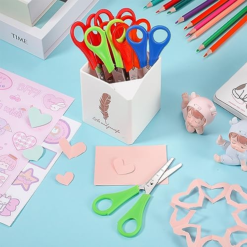 Honoson 150 Pack Student Scissors Bulk with Ruler Blade,5 Colors