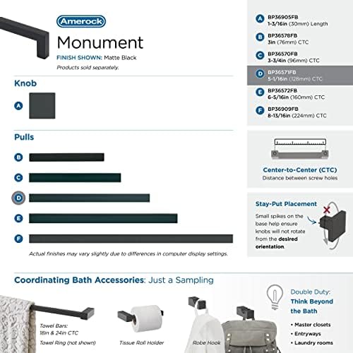 Amerock 5-1/16" Monument Matte Black Drawer Pull