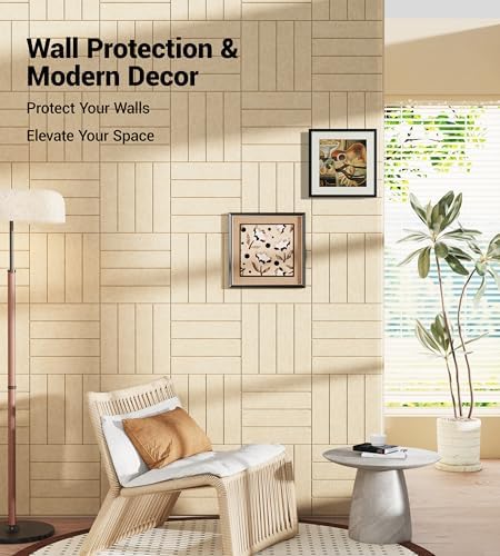 28" x 18" Felt Bulletin Board Tiles 1/2" Thick, Tan