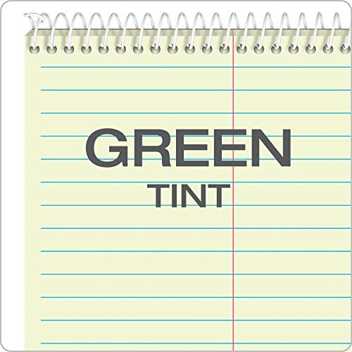 TOPS Steno Books, 6" x 9", Gregg Rule, Green Tint Paper, 80 Sheets, 12 Pack (8021)