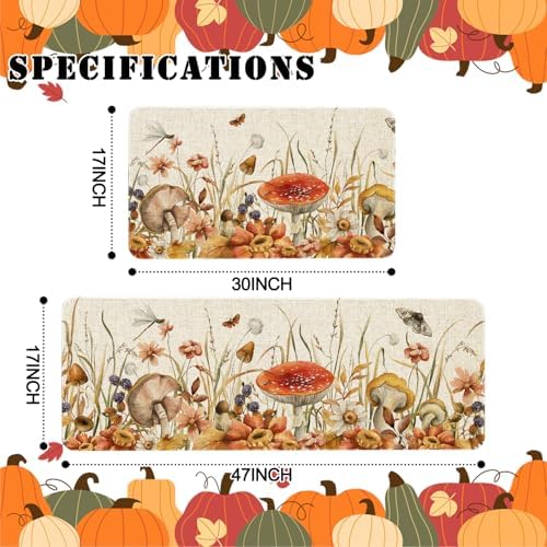 Kitchen Rugs and Mats Set of 2,Floor Mats for Home Kitchen Decor Mat
