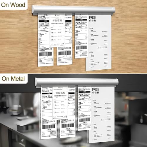 Ticket Holder for Restaurant Order Receipt Holders Strip(16 in, Silver, 2p)
