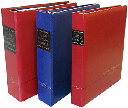 Red 1.5" Estate Planning Portfolio, Binder, 18 Position tabs and fillable Personal Data Sheets