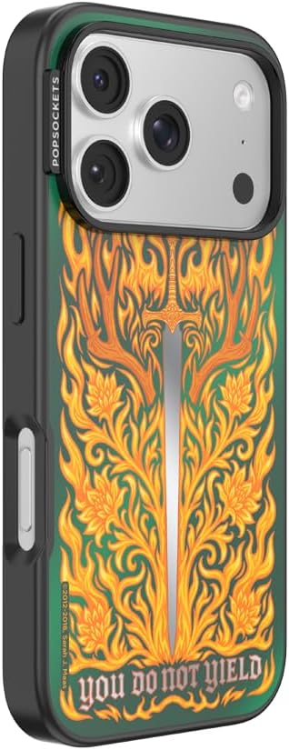 PopSockets iPhone 17 Pro Phone Case with MagSafe- Fireheart | Magnetic, Wireless Charging, Camera & Drop Protection, Acotar, Throne, Glass, Sarah, Dragon