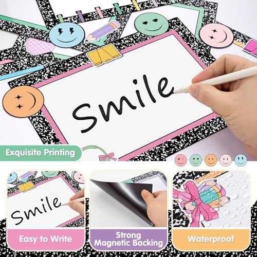 16 Pcs Magnetic Write Wipe Organization Chart, Artwork