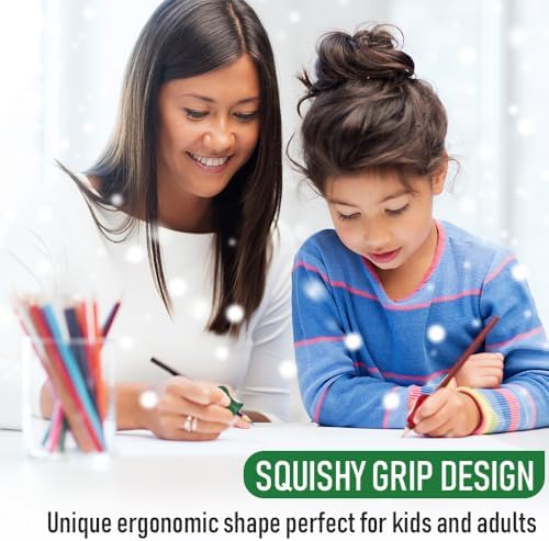 The Pencil Grip Original Pencil Grippers 6 Pcs, Improves Kids Handwriting, Ergonomic Pen Holder for Righties & Lefties, Ideal for Kids, Toddlers, Adults, Writing Tool with Finger Cushion (Pack of 3)