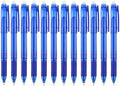 Volcanics Blue Erasable Gel Pens, 0.7mm Fine Point, 12 Pack | Capped Smooth Pencil-Like Precision Writing Pens For School, Office, Note Taking And Everyday Planning