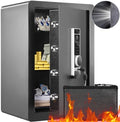 VEVOR Steel Security Safe - 2.2 Cubic Feet, Fingerprint & Digital Keypad Lock, Fire-proof Bag, Protect Cash, Gold, Jewelry, Documents - 15.8x13x23.6 inch