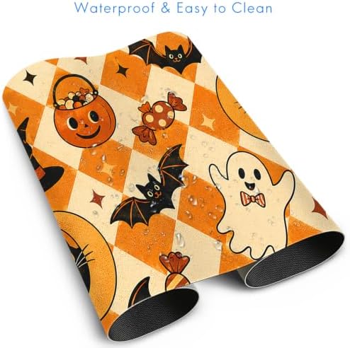Halloween Ghost Cat Bat Sugar Bag Desk Mat Medium Gaming Mouse Pad