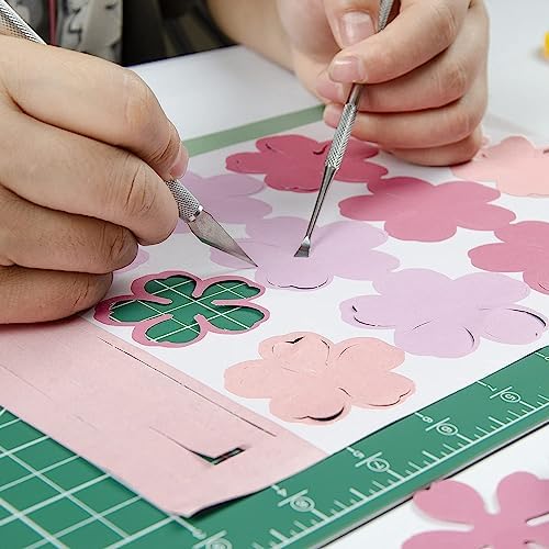 Ecraft Self Healing Sewing Mat 9x12 Inch, Double Sided 5-Ply Fabric Rotary Cutting Mat for Quilting, Sewing & Craft Projects - Gridded Board, Green/Black