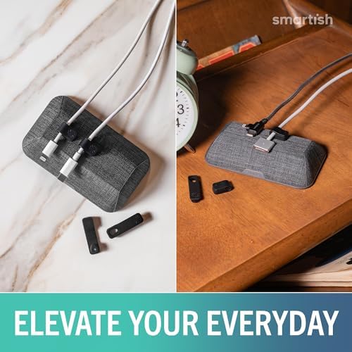 Smartish Magnetic Cord Holder, Bigger Cable Wrangler, Office Desk Organizer