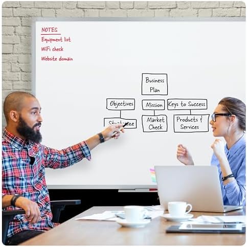 Mead Dry Erase Board 24" x 18" Non-Magnetic Whiteboard For Wall, White/Silver (Z85355)