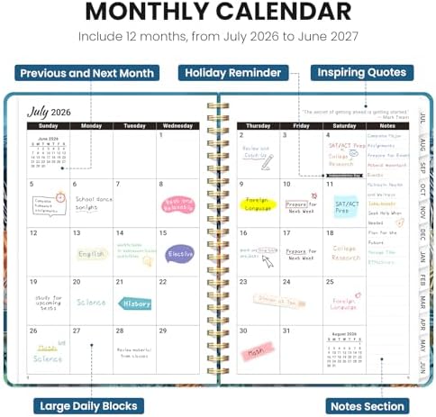 ZOTIA Planner 2026-2027 Weekly & Monthly Calendar Planner Jul 2026-Jun 2027