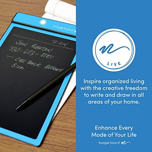 Boogie Board Basics Reusable Writing Pad - Digital Drawing Tablet, LCD Writing Pad with Instant Erase and Stylus Pen - Perfect for Writing, Drawing, and Note-Taking