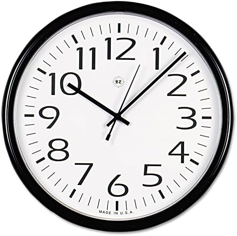Universal Round Wall Clock, Black, 12 (11641)