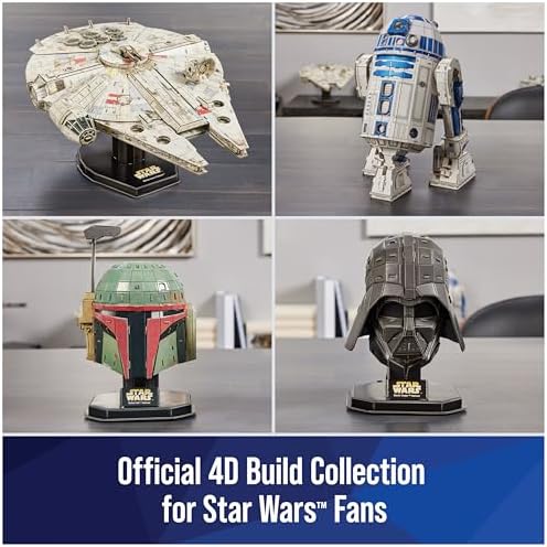 4D Build, Star Wars Deluxe Imperial Star Destroyer 3D Model Kit, Star Wars Collectibles & Desk Decor, Adult Puzzle, Building Toys, 278 Pieces, 3D Puzzles, Gift Ideas for Ages 12 & Up