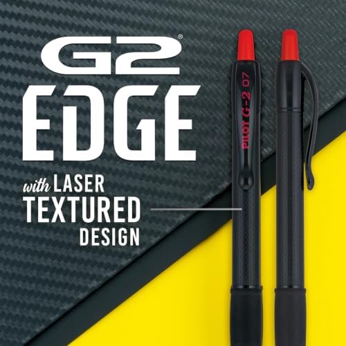 PILOT G2 Edge Red Pens, 12ct box, Fine Point 0.7 mm