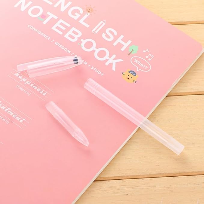COHEALI Transparent Pen Holders 200 Pcs Empty Plastic Pen Shells for Students Stationery Diy Projects and Desk Organization