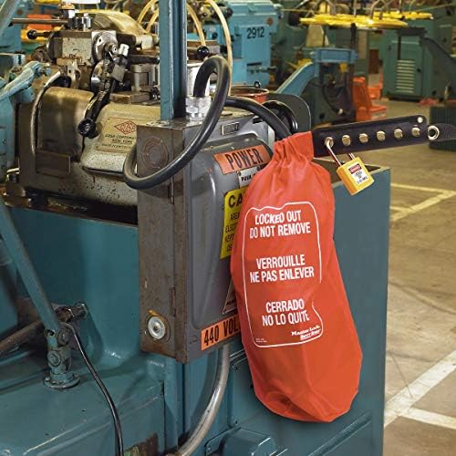 Master Lock 453L Lockout Tagout Oversized Plug & Hoist Control Cover, deadbolt, red