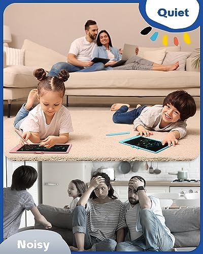Bravokids Toys for 3-6 Years Old Girls Boys, LCD Writing Tablet 10 Inch Doodle Board, Electronic Drawing Pads, Educational Birthday Gift for 3 4 5 6 7 8 Years Old Kids Toddler (Blue) (Pack of 3)