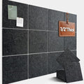 48" x 36" Large Felt Bulletin Board 1/2" Thick, Dark Gray