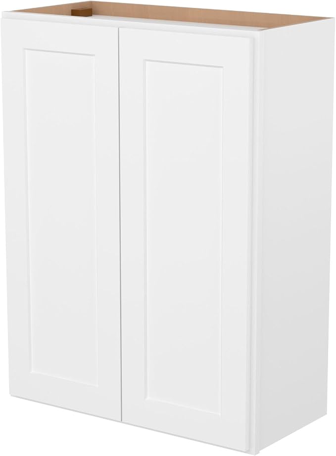 Furinno Shaker 3-Tier Wall Kitchen Cabinet, 2-Door, White