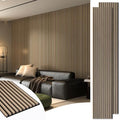 Art3d 108 x 12 in 3D Fluted Soundproof Wood Slat Wall Panel, 2-Pack, Peach