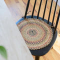 Homespice Kingston Braided Chair Pads for Country Decor, Round 15" Set of 2
