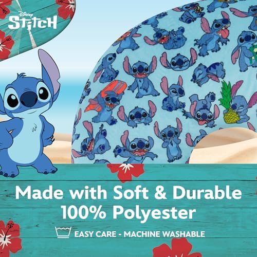 Disney Stitch Kids Travel Neck Pillow for Airplane, Blue