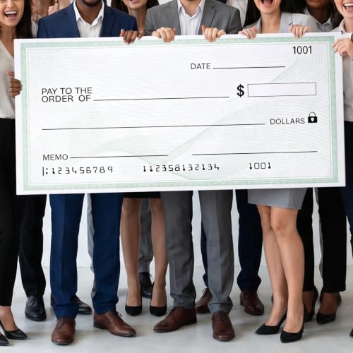 Penitue 83.8x35.6cm/33x14in Oversized Fake Checks Award for Presentation