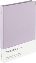 Maruman YOUANCE 20-Ring Binder, Holds 70 Sheets A5 5.83"x8.27", Purple | Durable Vinyl Cover, Storage Pocket, Includes 10 3mm Graph Paper Sheets & Clear Sheet Protector, Made in Japan