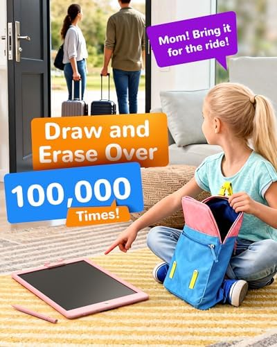 KOKODI LCD Writing Tablet,Gifts for 3 Years Old Boys and Girls,10 Inch Colorful Doodle Board Drawing Tablet, Erasable Reusable Electronic Drawing Pads, Educational and Learning Toy for Kids